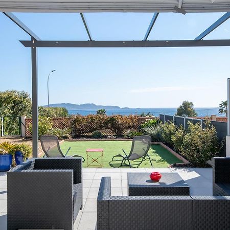 Face A La Mer Superbe Villa Terrasse Barbecue Le Pradet Carqueiranne Exteriör bild