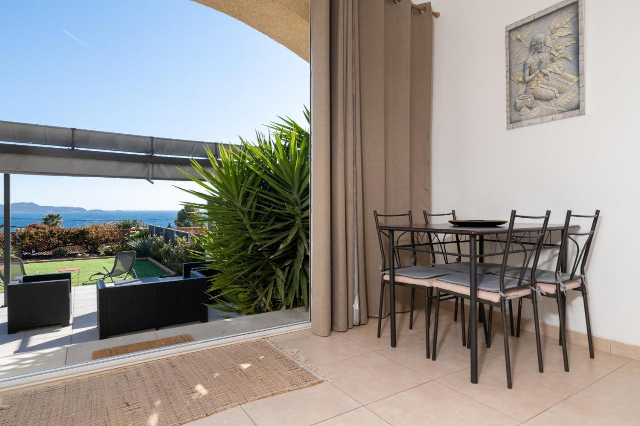 Face A La Mer Superbe Villa Terrasse Barbecue Le Pradet Carqueiranne Exteriör bild